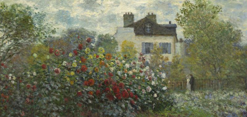 The Artist's Garden in Argenteuil (A Corner of the Garden with Dahlias), Monet